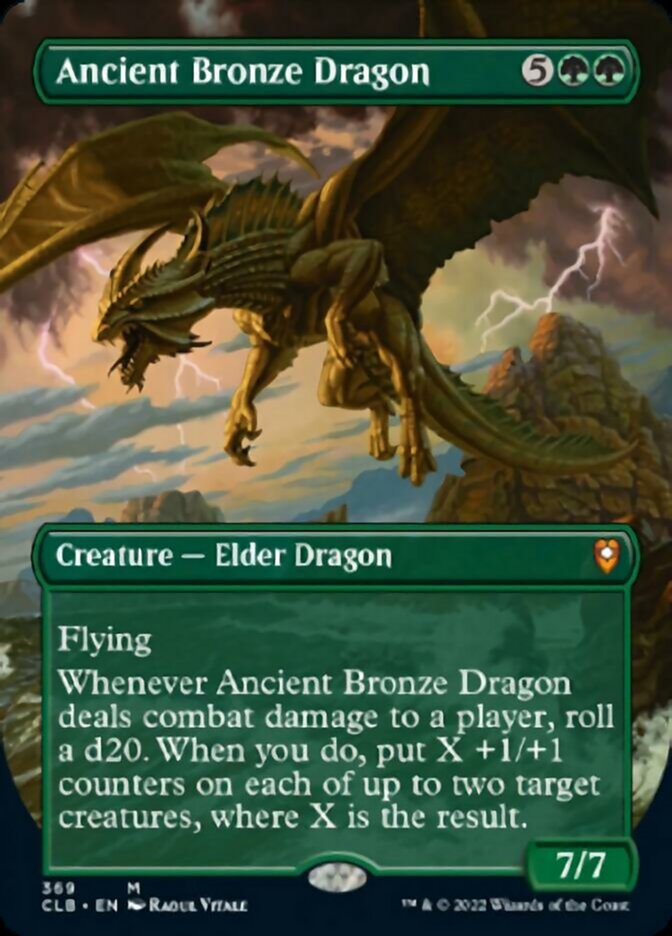 Ancient Bronze Dragon (Borderless Alternate Art) [Commander Legends: Battle for Baldur's Gate] | Dragon's Lair Comics and Fantasy Houston TX