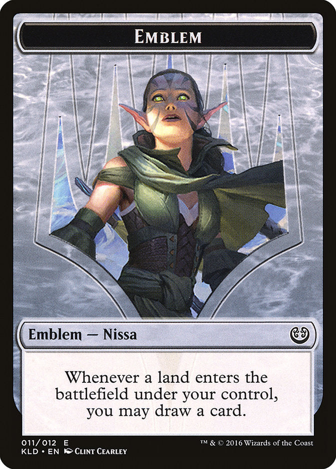 Nissa, Vital Force Emblem [Kaladesh Tokens] | Dragon's Lair Comics and Fantasy Houston TX