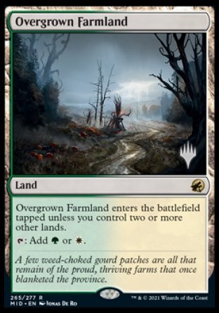 Overgrown Farmland (Promo Pack) [Innistrad: Midnight Hunt Promos] | Dragon's Lair Comics and Fantasy Houston TX