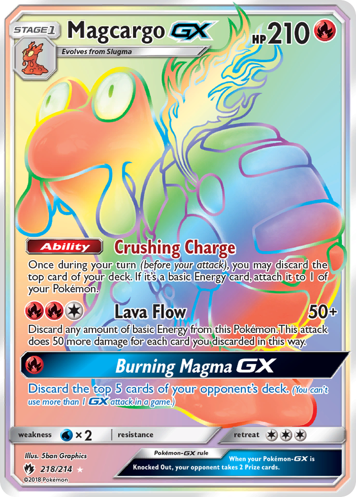 Magcargo GX (218/214) [Sun & Moon: Lost Thunder] | Dragon's Lair Comics and Fantasy Houston TX