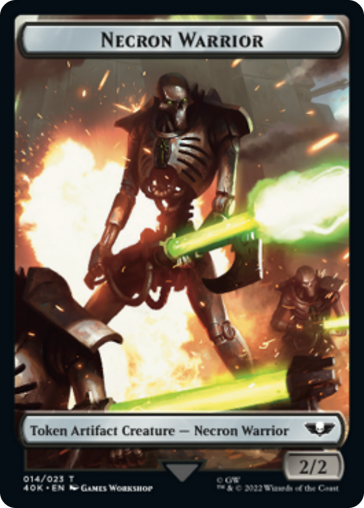 Necron Warrior // Insect Double-Sided (Surge Foil) [Warhammer 40,000 Tokens] | Dragon's Lair Comics and Fantasy Houston TX