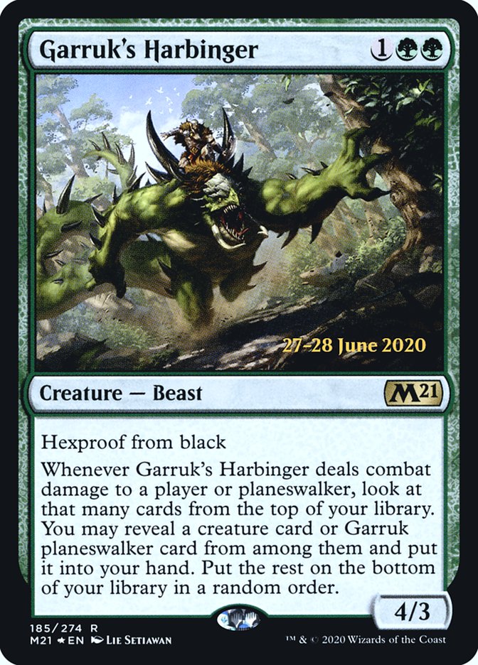 Garruk's Harbinger [Core Set 2021 Prerelease Promos] | Dragon's Lair Comics and Fantasy Houston TX