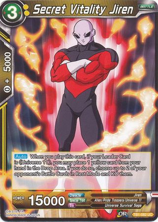 Secret Vitality Jiren (TB1-082) [The Tournament of Power] | Dragon's Lair Comics and Fantasy Houston TX