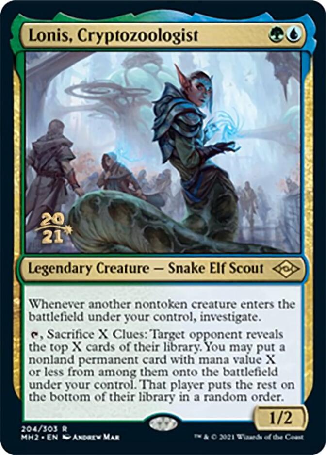 Lonis, Cryptozoologist [Modern Horizons 2 Prerelease Promos] | Dragon's Lair Comics and Fantasy Houston TX