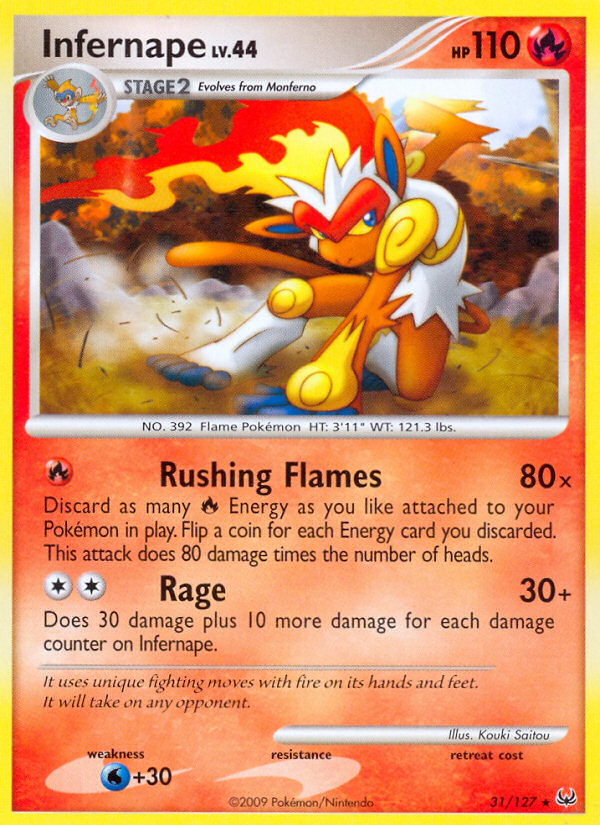 Infernape (31/127) [Platinum: Base Set] | Dragon's Lair Comics and Fantasy Houston TX