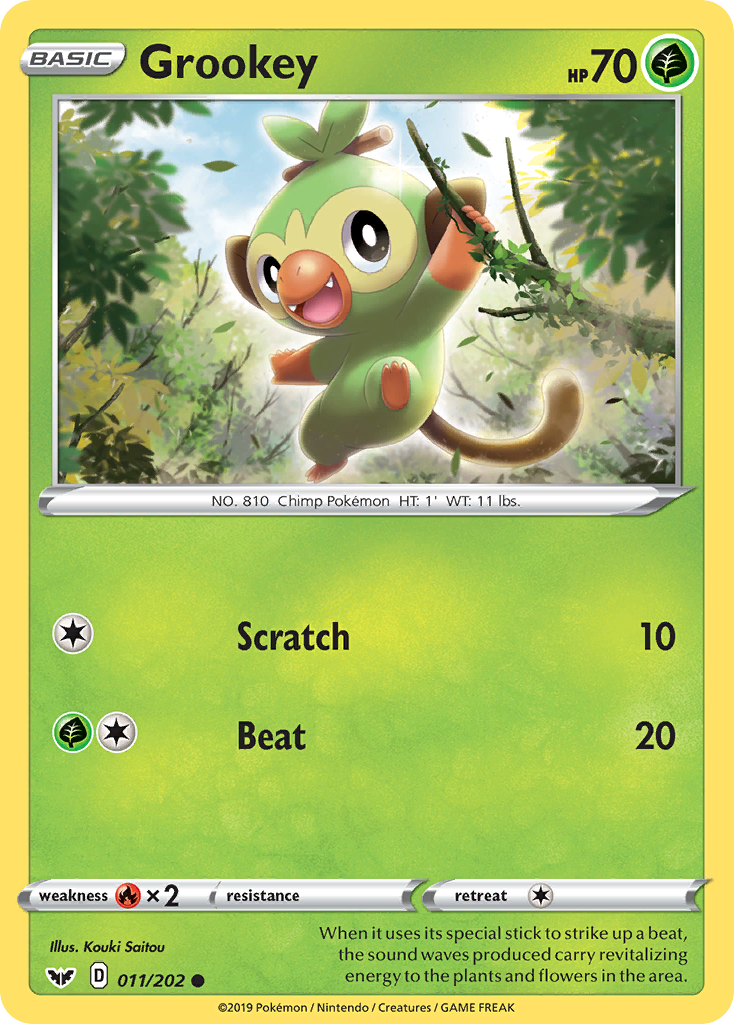 Grookey (011/202) [Sword & Shield: Base Set] | Dragon's Lair Comics and Fantasy Houston TX