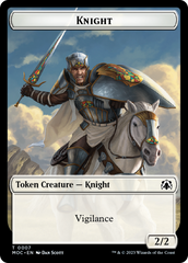 Knight (7) // Spirit (14) Double-Sided Token [March of the Machine Commander Tokens] | Dragon's Lair Comics and Fantasy Houston TX