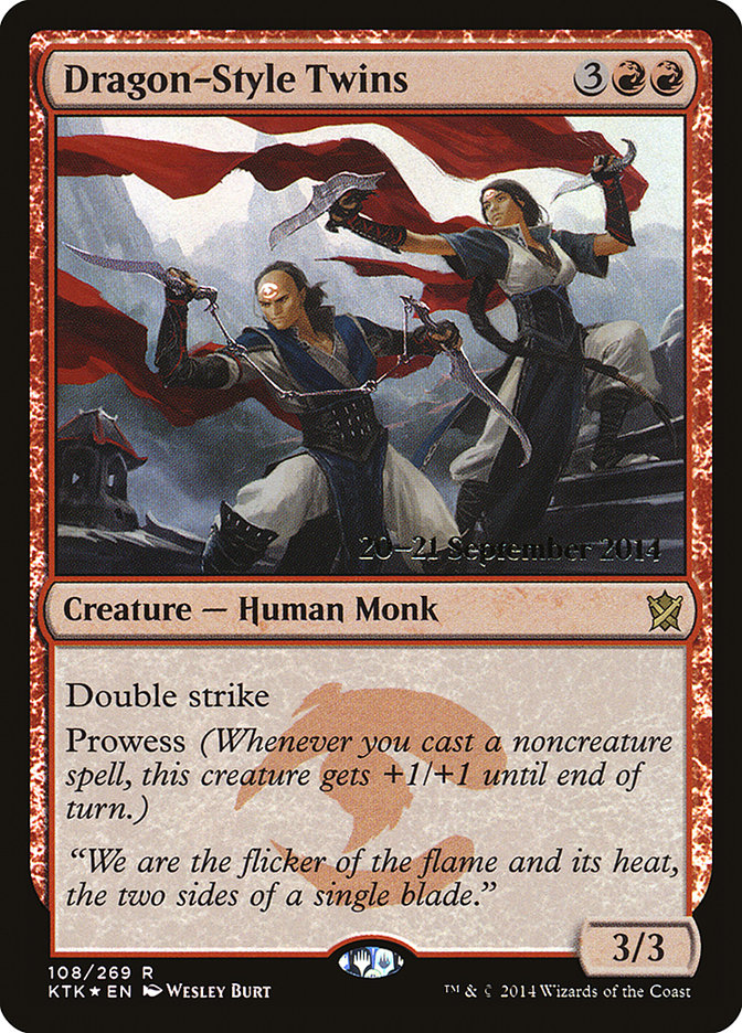 Dragon-Style Twins [Khans of Tarkir Prerelease Promos] | Dragon's Lair Comics and Fantasy Houston TX