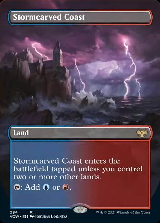 Stormcarved Coast (Borderless Alternate Art) [Innistrad: Crimson Vow] | Dragon's Lair Comics and Fantasy Houston TX