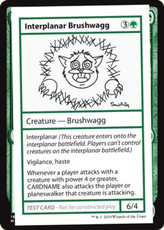 Interplanar Brushwagg (2021 Edition) [Mystery Booster Playtest Cards] | Dragon's Lair Comics and Fantasy Houston TX