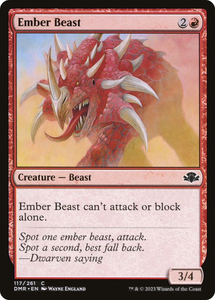 Ember Beast [Dominaria Remastered] | Dragon's Lair Comics and Fantasy Houston TX