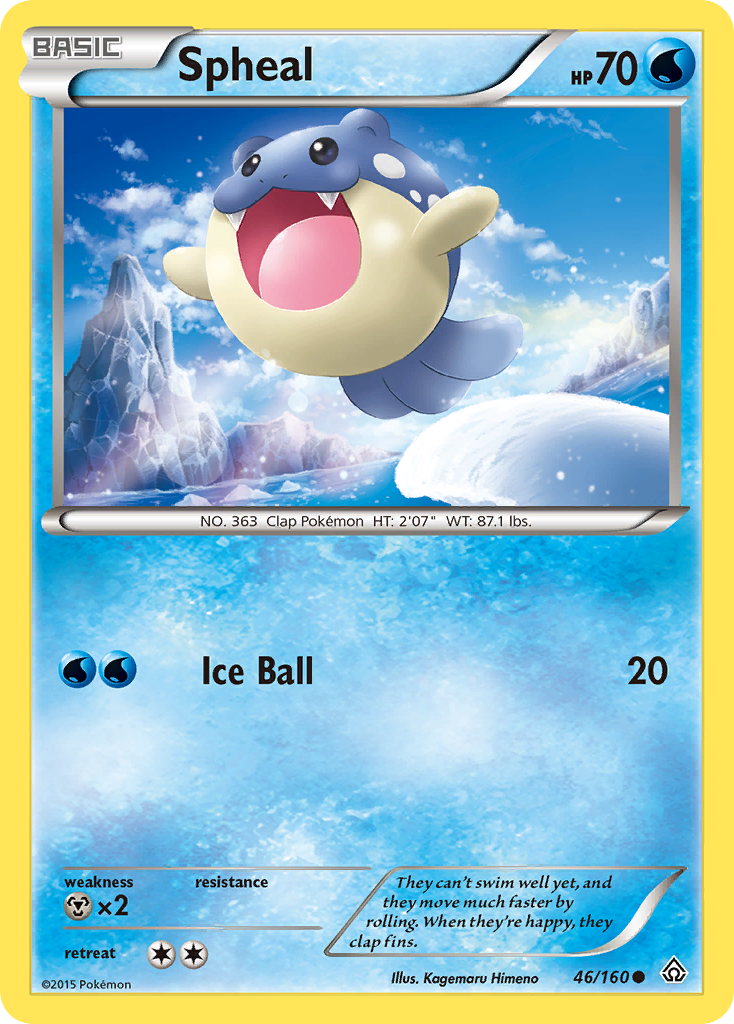 Spheal (46/160) [XY: Primal Clash] | Dragon's Lair Comics and Fantasy Houston TX