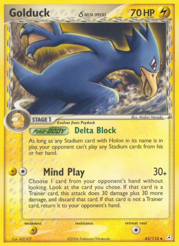 Golduck (43/110) (Delta Species) [EX: Holon Phantoms] | Dragon's Lair Comics and Fantasy Houston TX