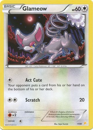 Glameow (1/30) [XY: Trainer Kit 3 - Pikachu Libre] | Dragon's Lair Comics and Fantasy Houston TX