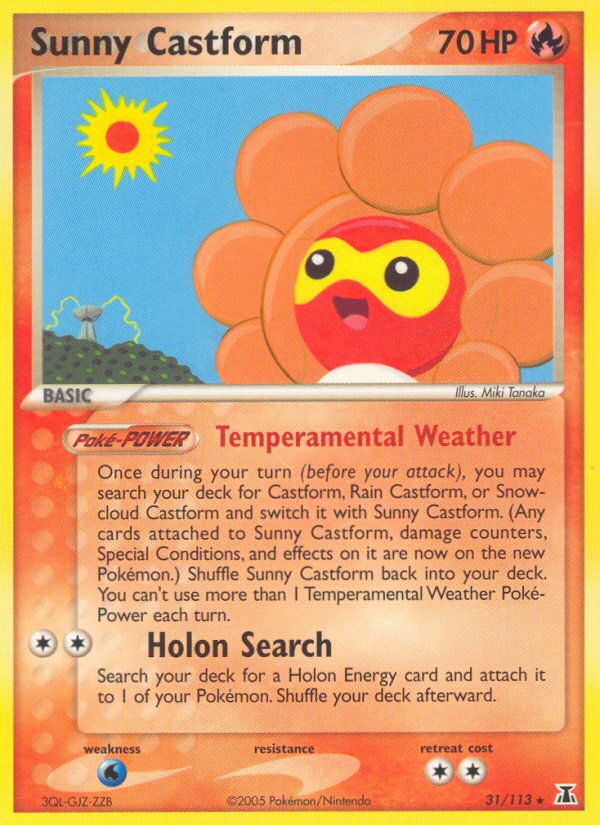 Sunny Castform (31/113) [EX: Delta Species] | Dragon's Lair Comics and Fantasy Houston TX