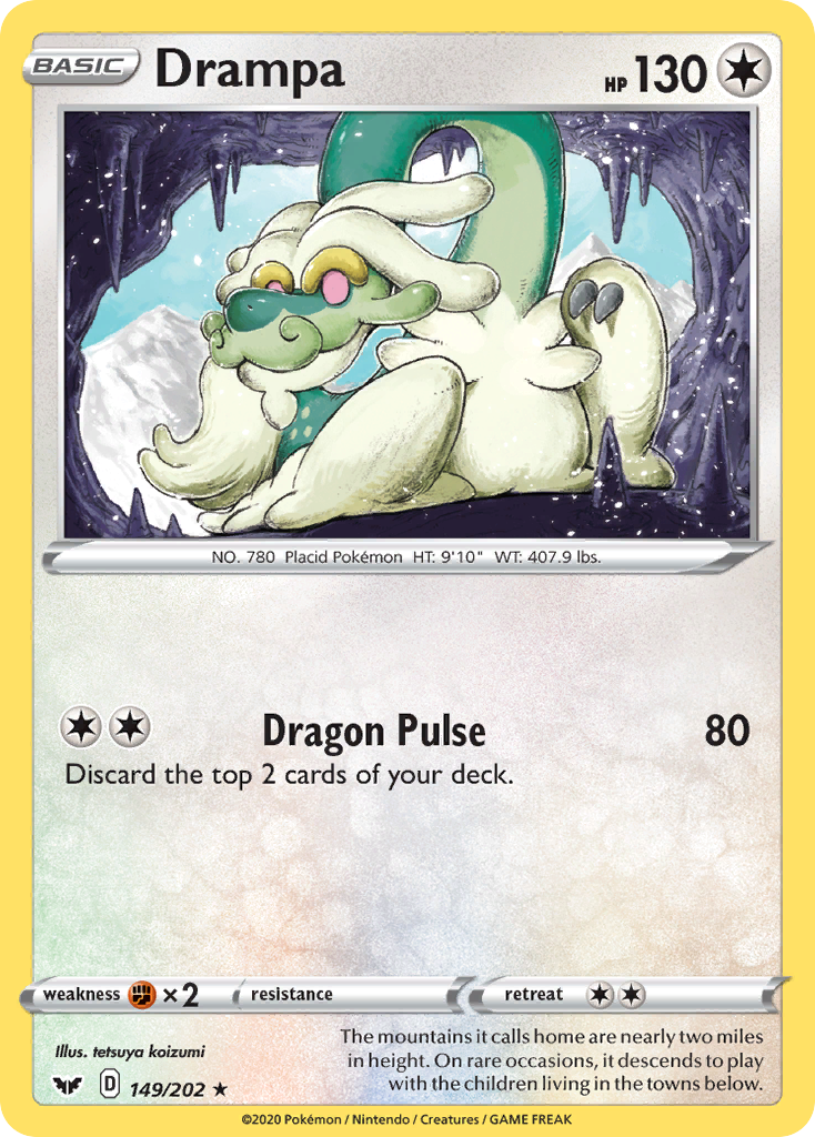 Drampa (149/202) [Sword & Shield: Base Set] | Dragon's Lair Comics and Fantasy Houston TX