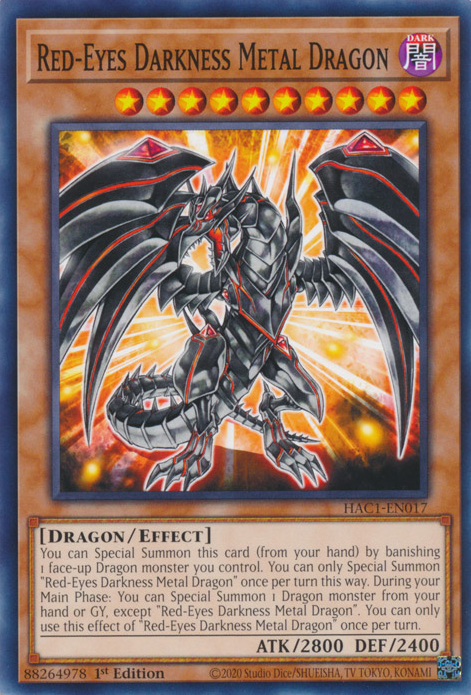 Red-Eyes Darkness Metal Dragon [HAC1-EN017] Common | Dragon's Lair Comics and Fantasy Houston TX