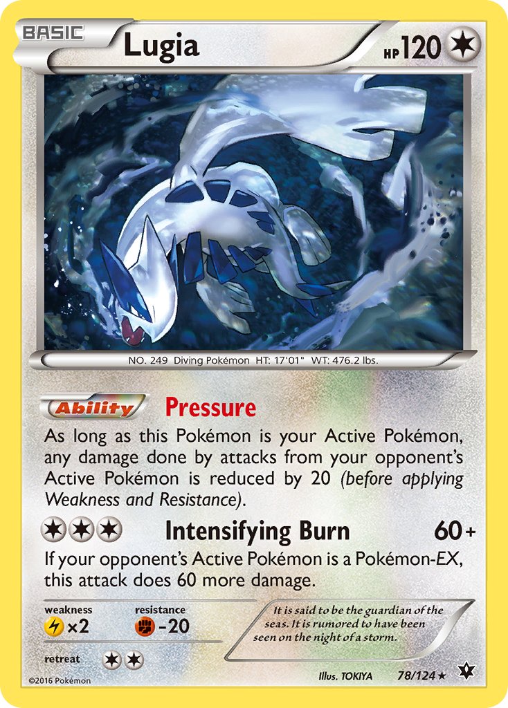 Lugia (78/124) (Theme Deck Exclusive) [XY: Fates Collide] | Dragon's Lair Comics and Fantasy Houston TX