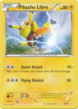 Pikachu Libre (14/30) [XY: Trainer Kit 3 - Pikachu Libre] | Dragon's Lair Comics and Fantasy Houston TX