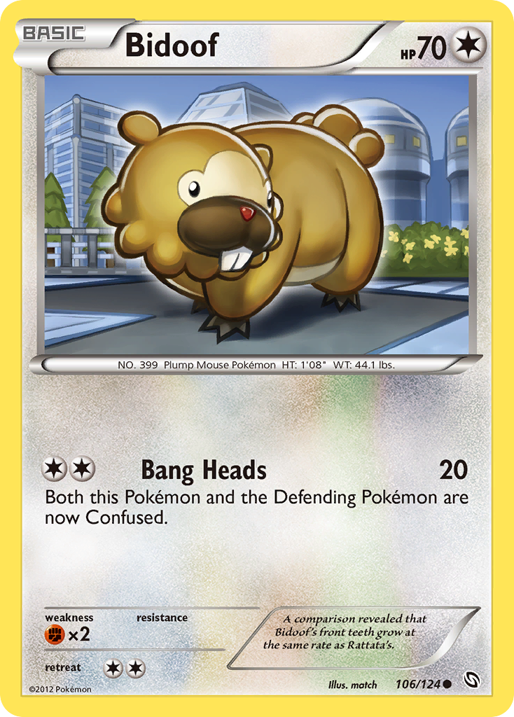 Bidoof (106/124) [Black & White: Dragons Exalted] | Dragon's Lair Comics and Fantasy Houston TX