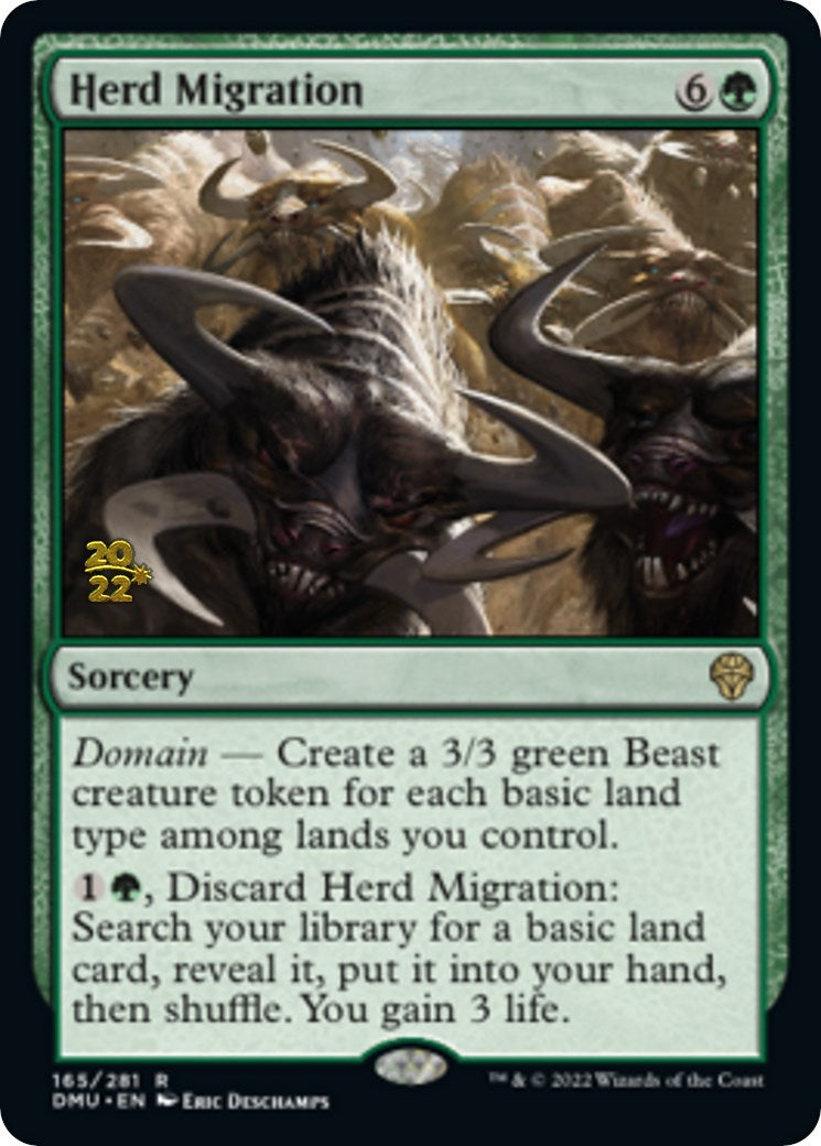 Herd Migration [Dominaria United Prerelease Promos] | Dragon's Lair Comics and Fantasy Houston TX