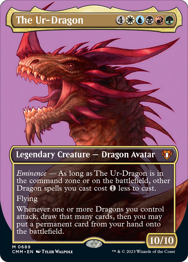 The Ur-Dragon (Borderless Profile) [Commander Masters] | Dragon's Lair Comics and Fantasy Houston TX