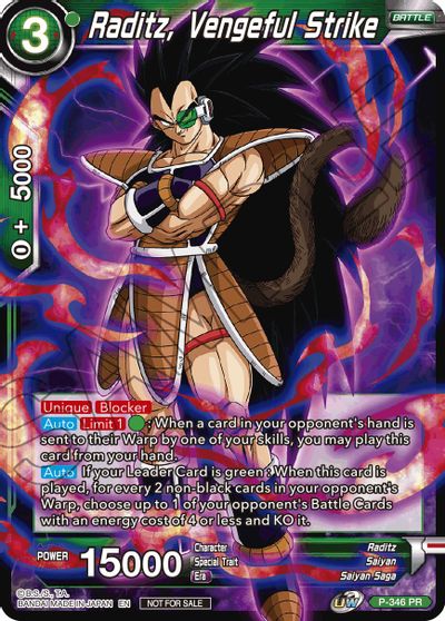 Raditz, Vengeful Strike (P-346) [Tournament Promotion Cards] | Dragon's Lair Comics and Fantasy Houston TX