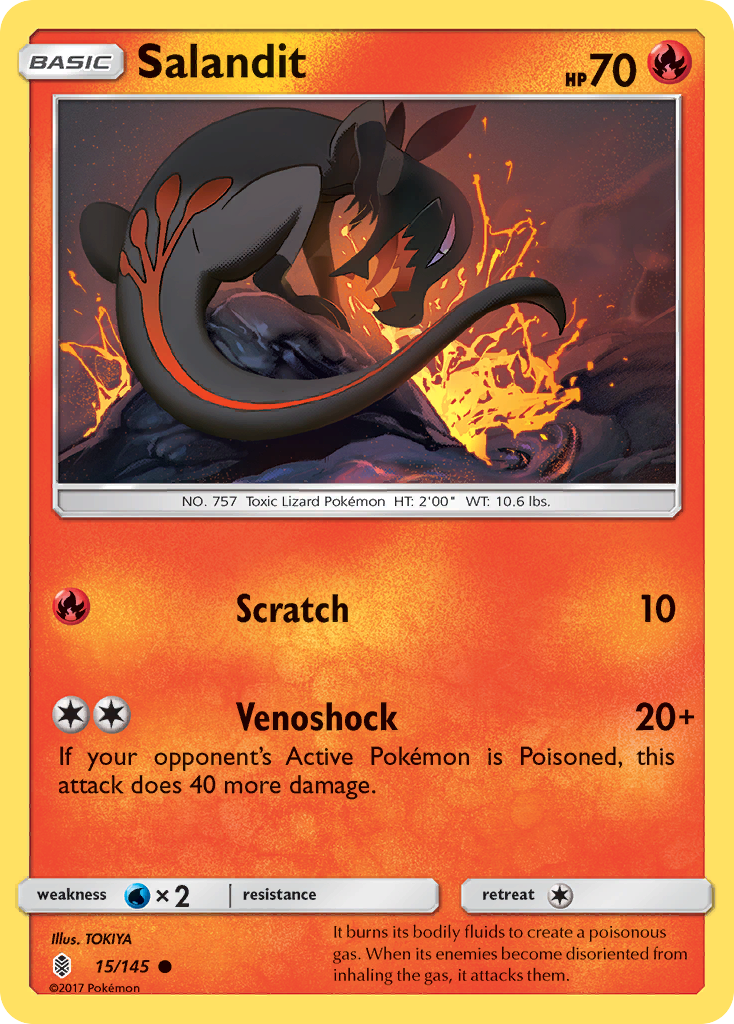 Salandit (15/145) [Sun & Moon: Guardians Rising] | Dragon's Lair Comics and Fantasy Houston TX