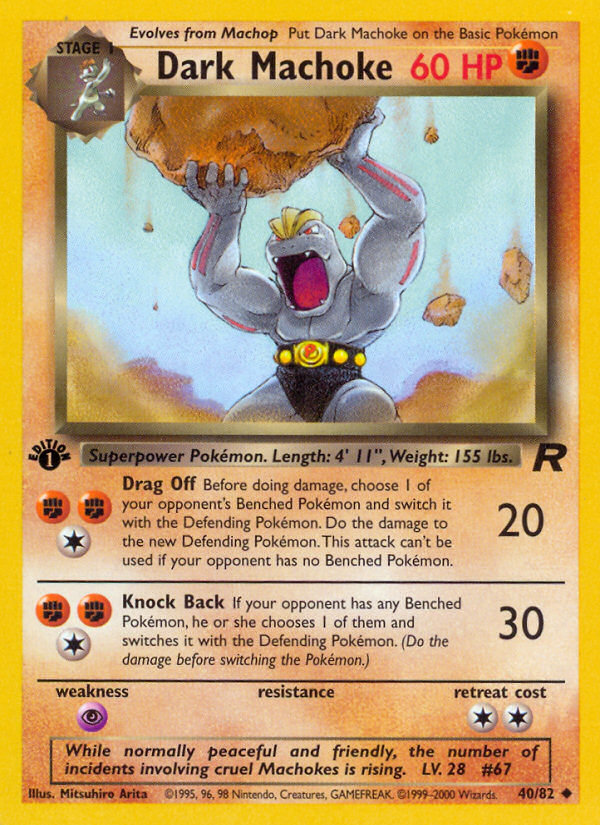 Dark Machoke (40/82) [Team Rocket 1st Edition] | Dragon's Lair Comics and Fantasy Houston TX