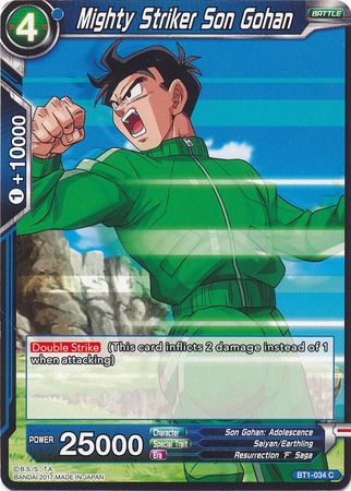 Mighty Striker Son Gohan (BT1-034) [Galactic Battle] | Dragon's Lair Comics and Fantasy Houston TX