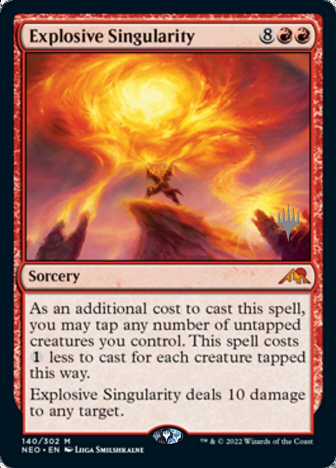 Explosive Singularity (Promo Pack) [Kamigawa: Neon Dynasty Promos] | Dragon's Lair Comics and Fantasy Houston TX