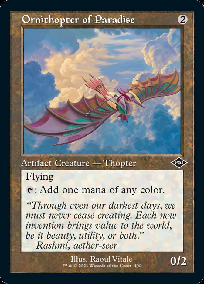 Ornithopter of Paradise (Retro Foil Etched) [Modern Horizons 2] | Dragon's Lair Comics and Fantasy Houston TX