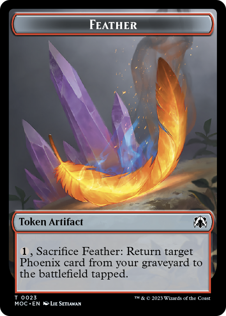 Feather // Servo Double-Sided Token [March of the Machine Commander Tokens] | Dragon's Lair Comics and Fantasy Houston TX