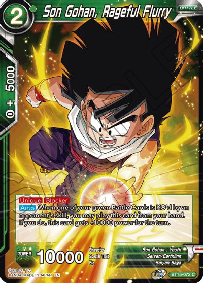 Son Gohan, Rageful Fury (BT15-072) [Saiyan Showdown] | Dragon's Lair Comics and Fantasy Houston TX