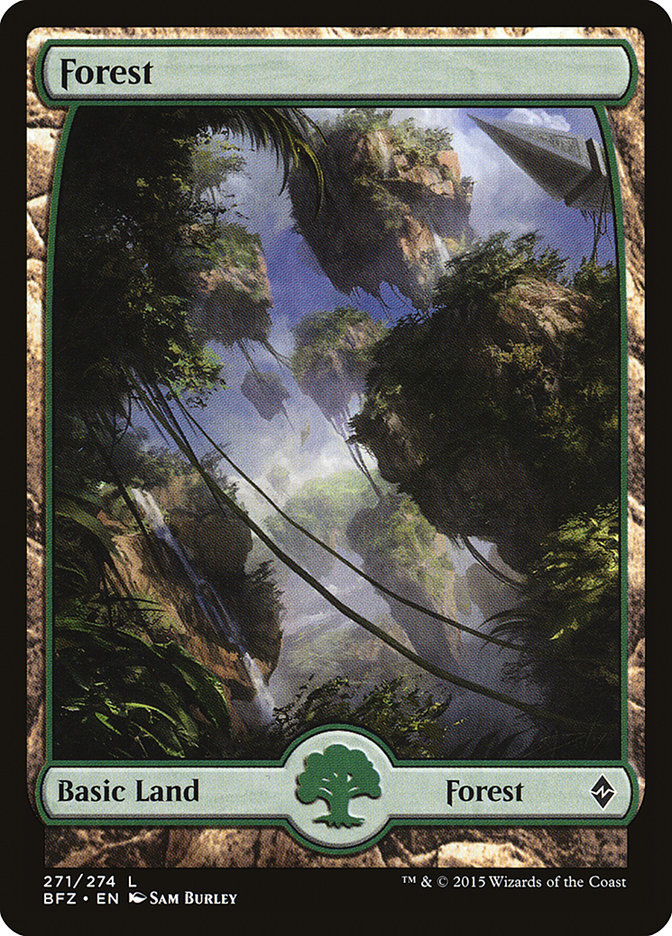 Forest (271) (Full Art) [Battle for Zendikar] | Dragon's Lair Comics and Fantasy Houston TX