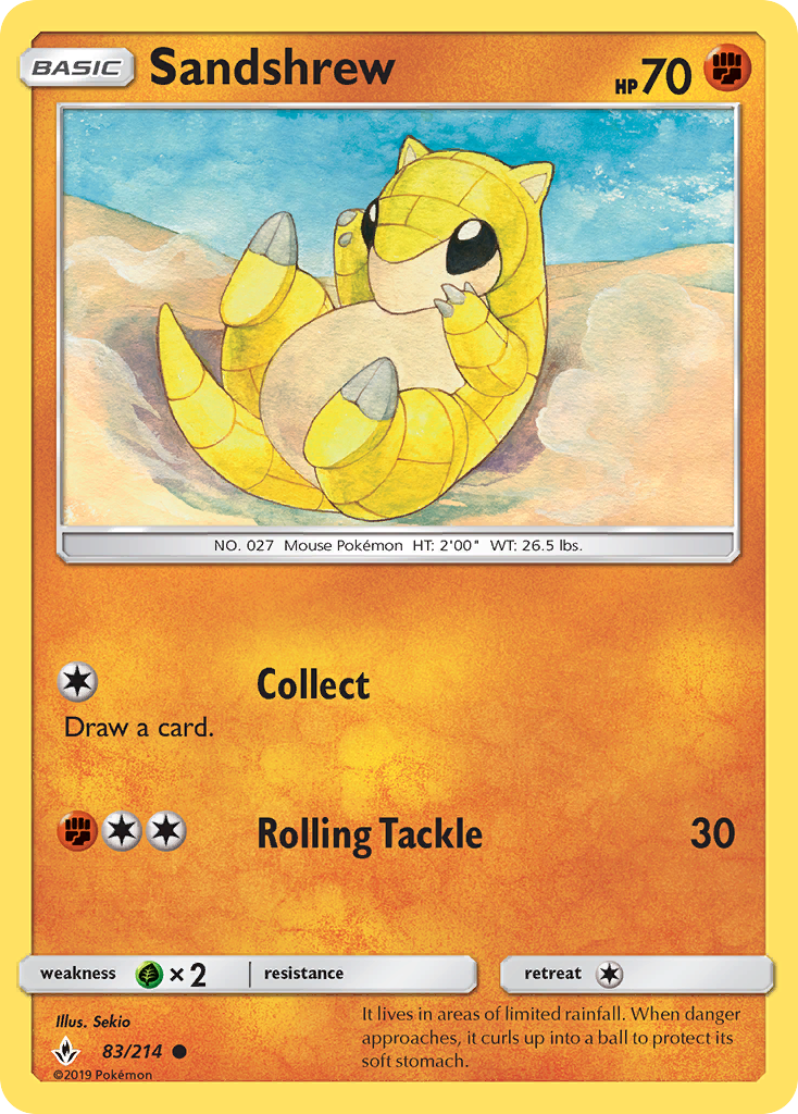 Sandshrew (83/214) [Sun & Moon: Unbroken Bonds] | Dragon's Lair Comics and Fantasy Houston TX