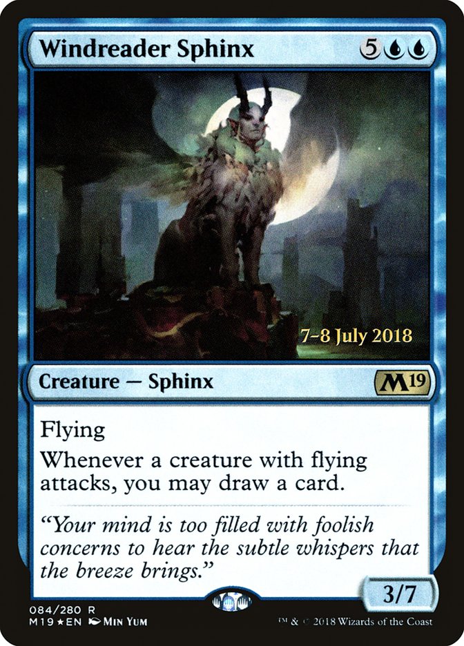 Windreader Sphinx [Core Set 2019 Prerelease Promos] | Dragon's Lair Comics and Fantasy Houston TX