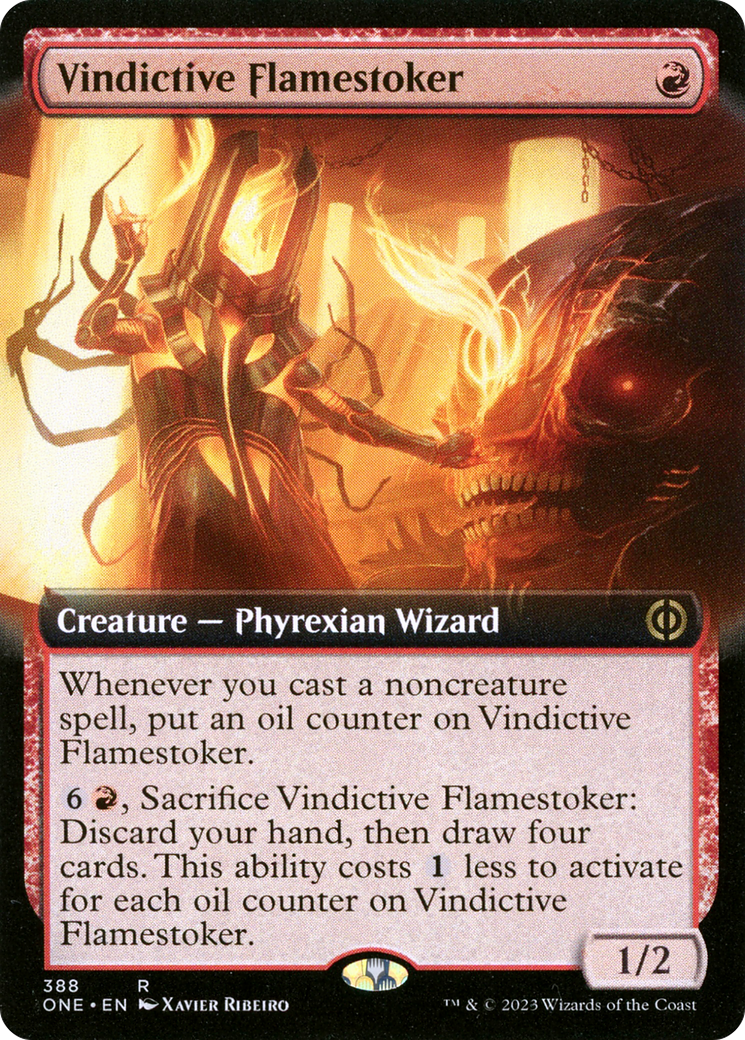 Vindictive Flamestoker (Extended Art) [Phyrexia: All Will Be One] | Dragon's Lair Comics and Fantasy Houston TX