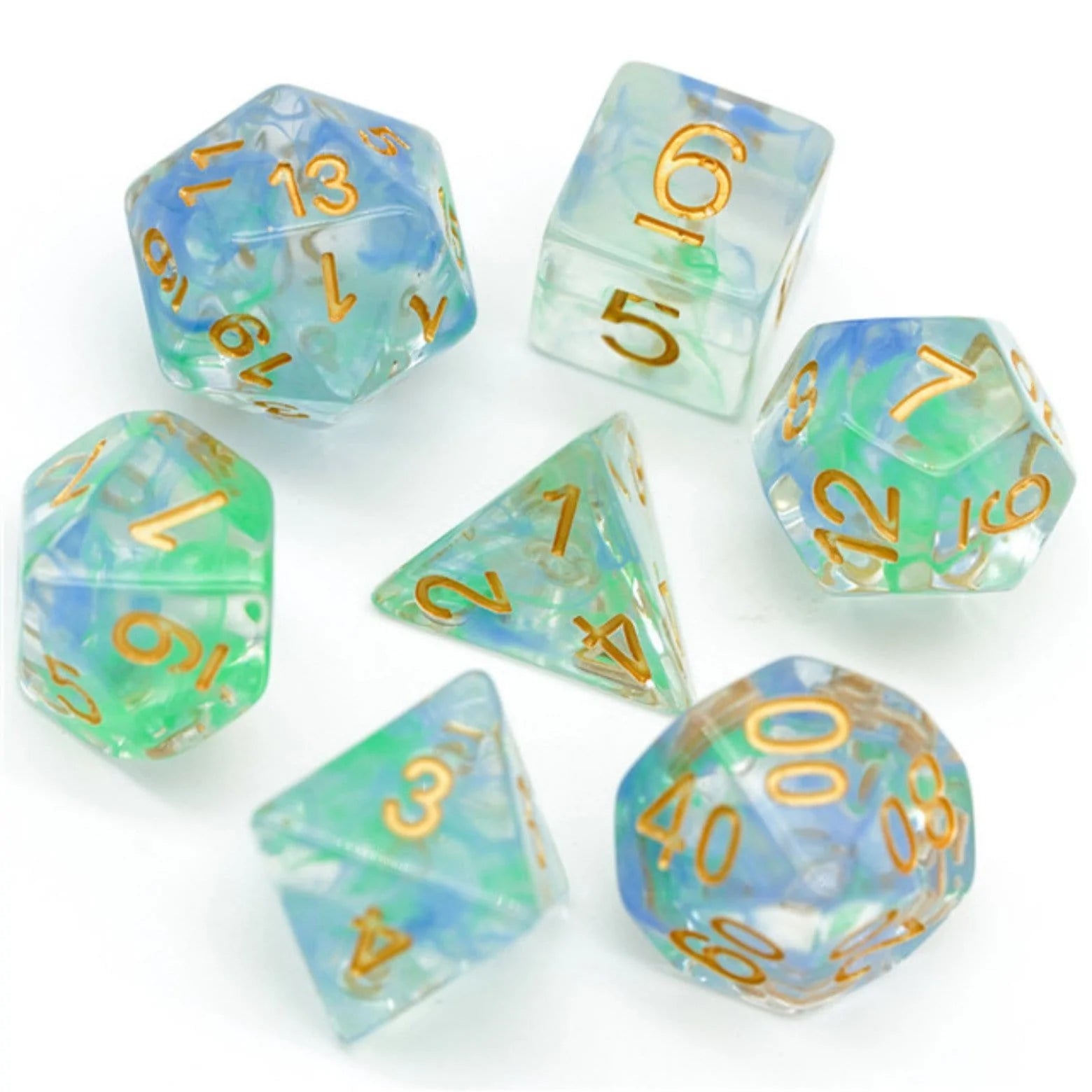 Foam Brain Acid Rain Poly 7 Dice Set | Dragon's Lair Comics and Fantasy Houston TX