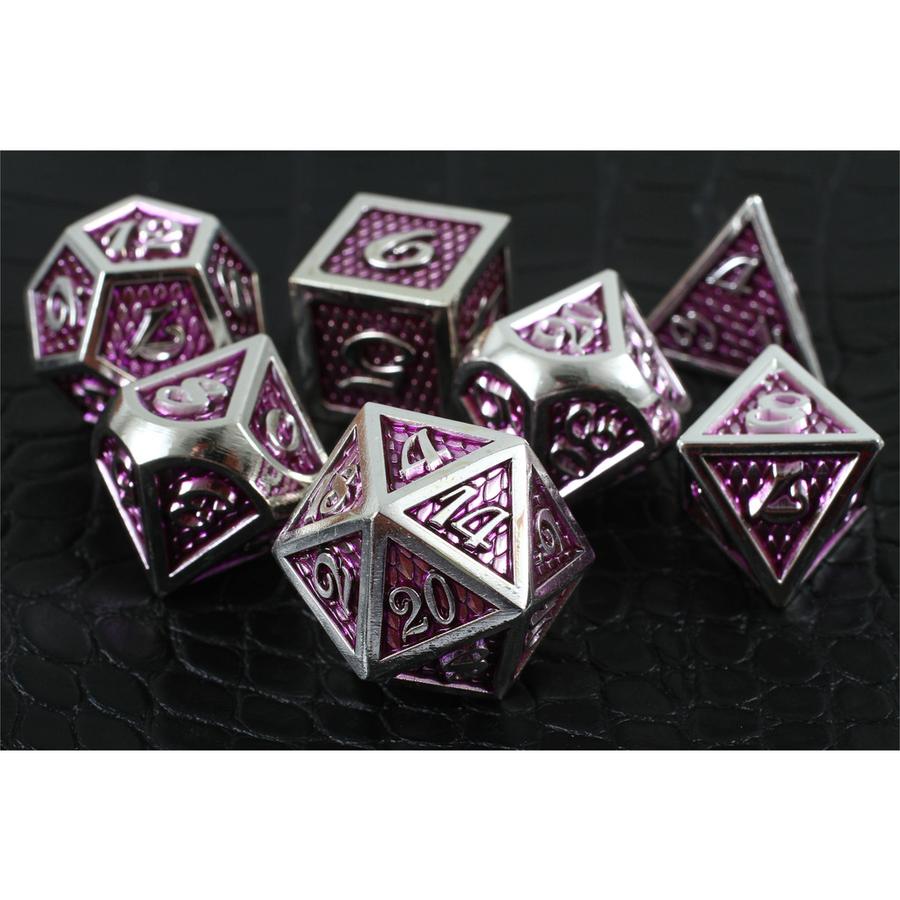 Forged Gaming Amethyst Dragon Poly 7 Metal Dice Set | Dragon's Lair Comics and Fantasy Houston TX