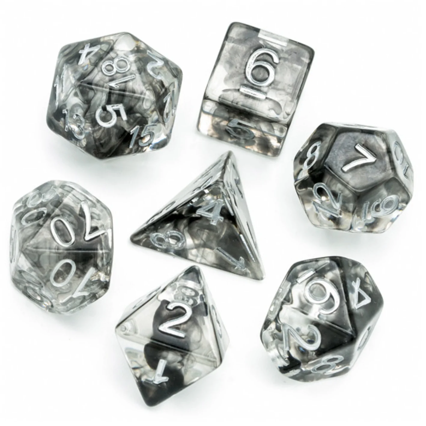 Foam Black Haze RPG Dice Set | Dragon's Lair Comics and Fantasy Houston TX