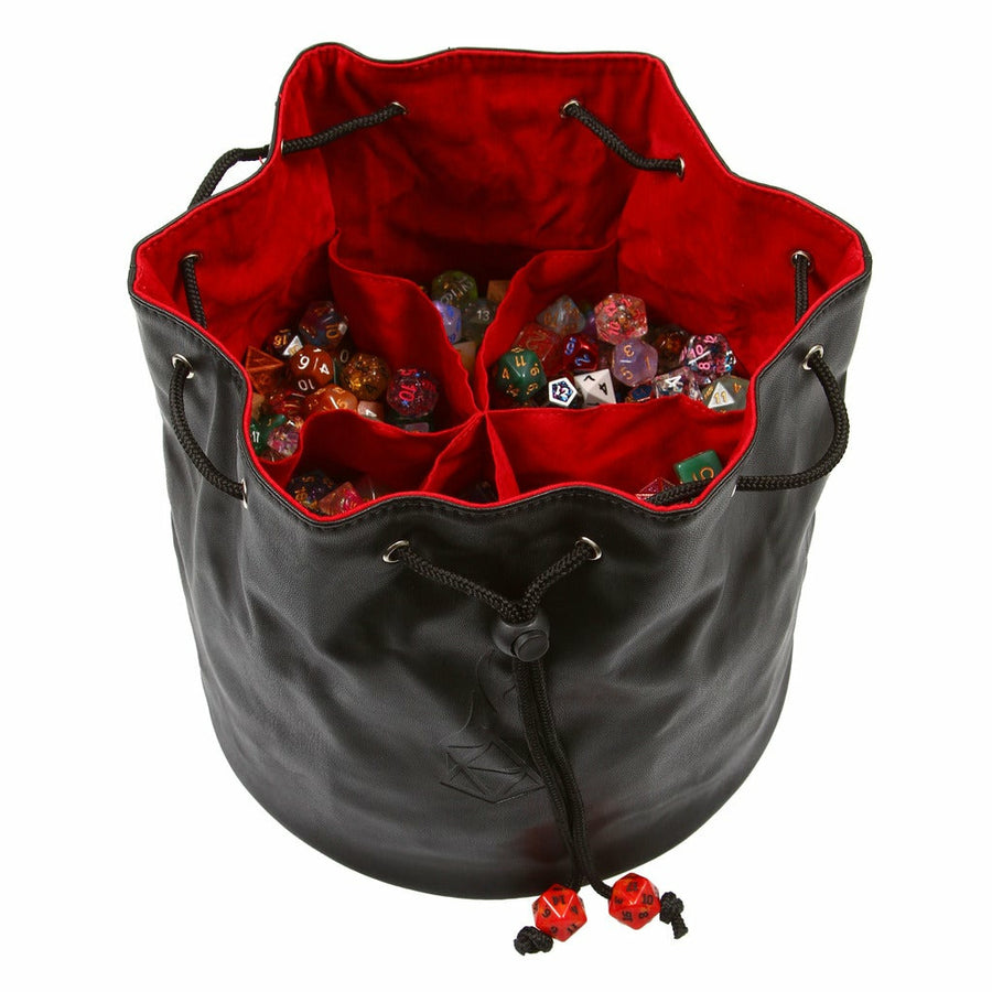 Forged Gaming Pouch of the Endless Hoard Dice Bag Black with Red | Dragon's Lair Comics and Fantasy Houston TX