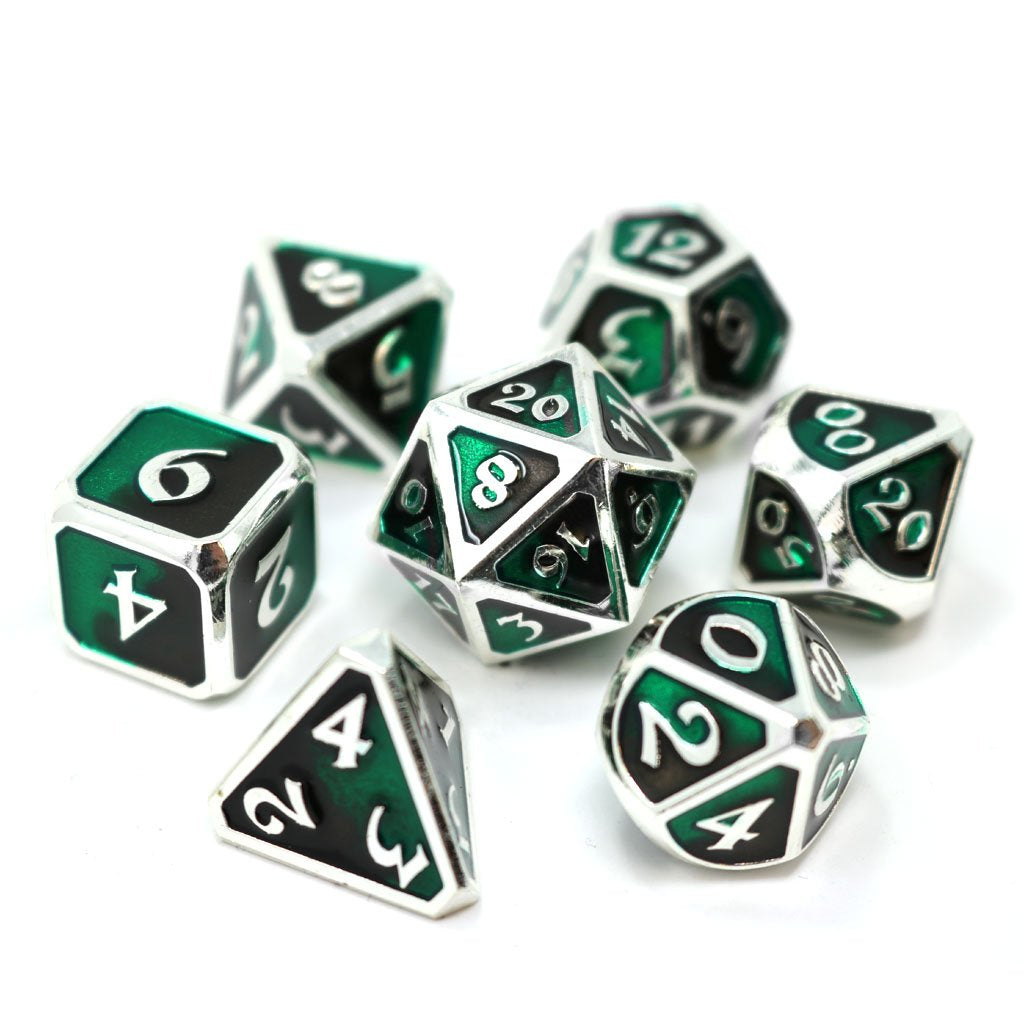 Die Hard Dice Dark Arts Blight Metal Poly 7 Dice Set | Dragon's Lair Comics and Fantasy Houston TX