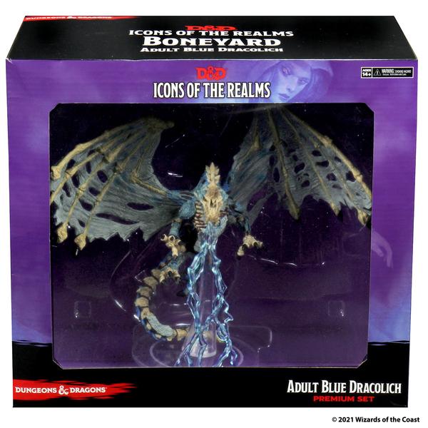 Wizkids Icons of the Realms: Set 18 Boneyard Premium Blue Dracolich | Dragon's Lair Comics and Fantasy Houston TX