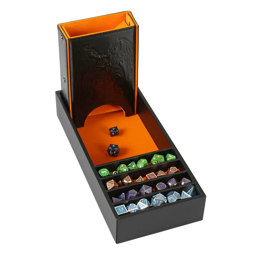 Forged Gaming Citadel Dice Tower and Tray - Orange | Dragon's Lair Comics and Fantasy Houston TX