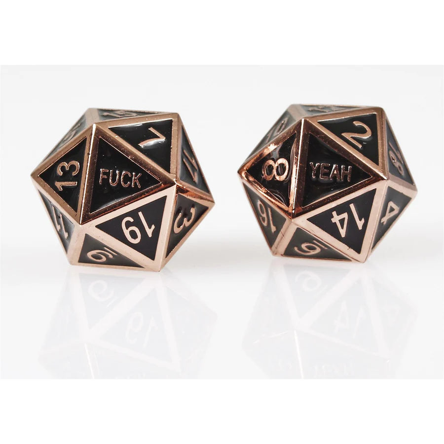 Forged Gaming F*ck Yeah Poly 7 Metal Dice Set | Dragon's Lair Comics and Fantasy Houston TX