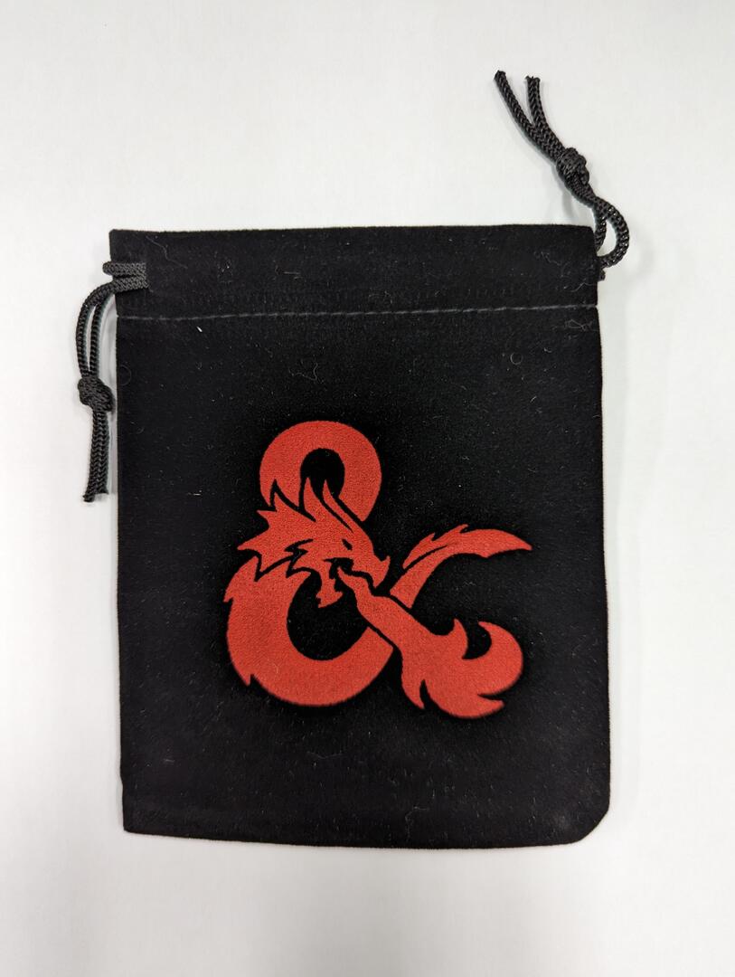 Dungeons & Dragons small black velour dice bag w/drawstring | Dragon's Lair Comics and Fantasy Houston TX