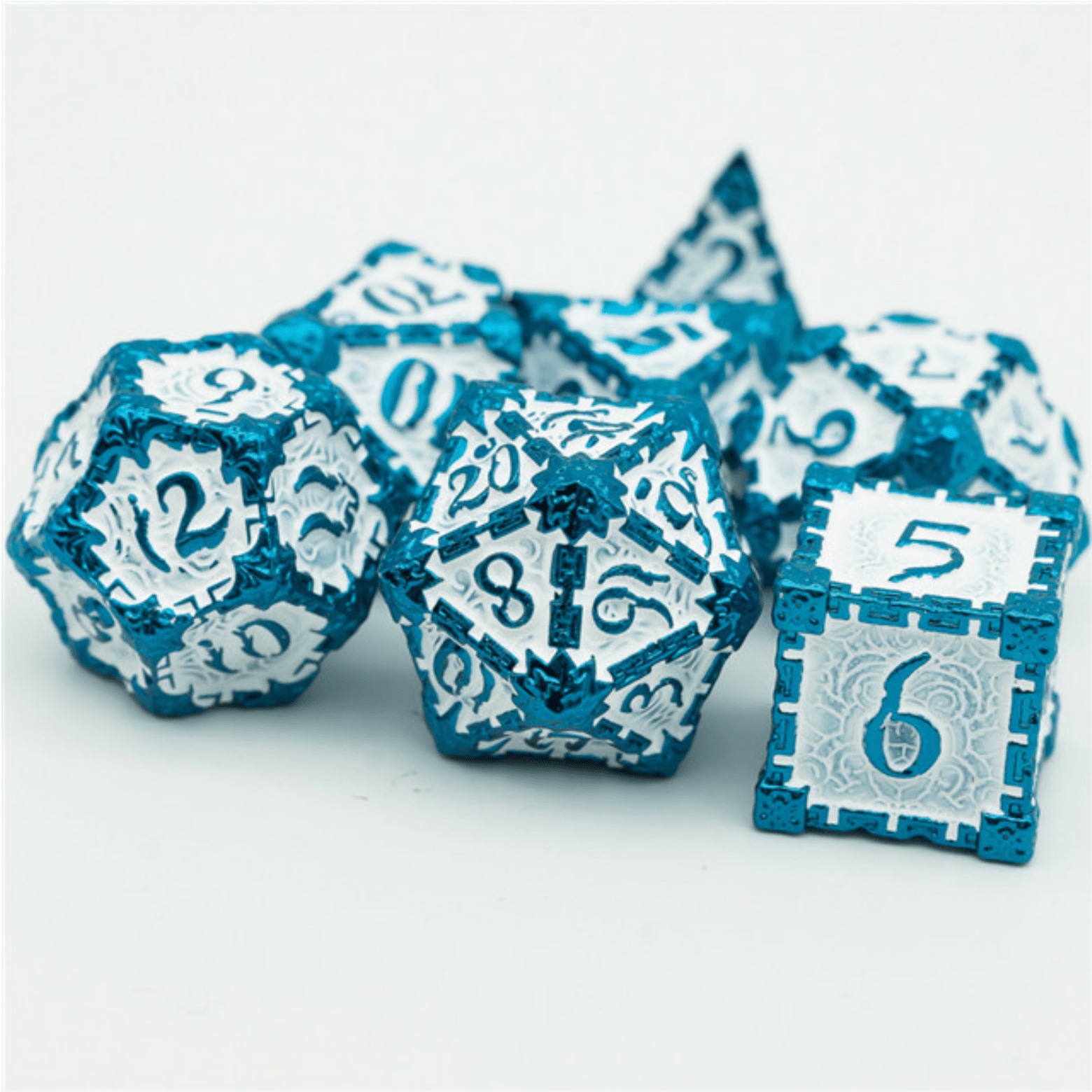 Foam Brain Dagger of Venom: Blue Poly 7 Dice Set | Dragon's Lair Comics and Fantasy Houston TX