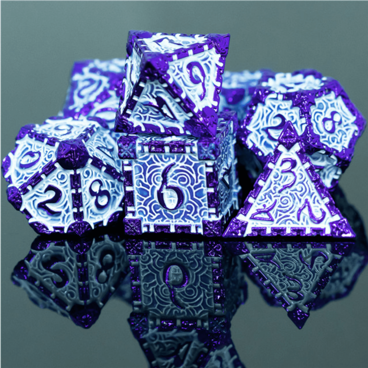 Foam Brain Dagger of Venom: Purple Poly 7 Dice Set | Dragon's Lair Comics and Fantasy Houston TX