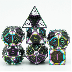 Foam Brain SteamPunk Dark Lord Poly 7 Dice Set | Dragon's Lair Comics and Fantasy Houston TX